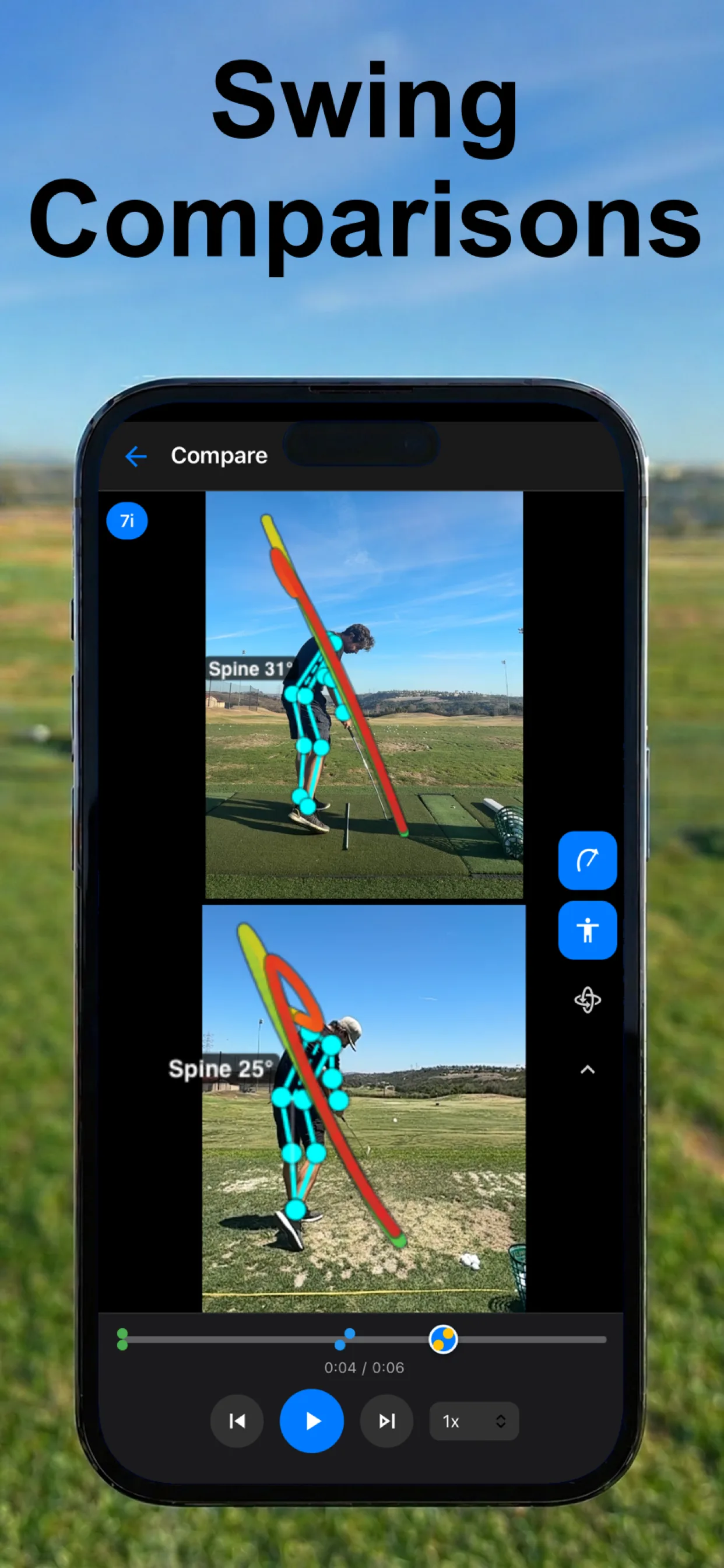 Compare two golf swings in SwingDraw